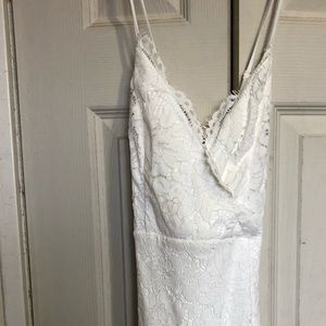 New w/ tags knee length white dress